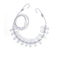 Portable Travel Clothesline Retractable Adjustable Clothes Drying Rope 180cm With 12pcs Clips Camping Outdoor Hanging Clothes