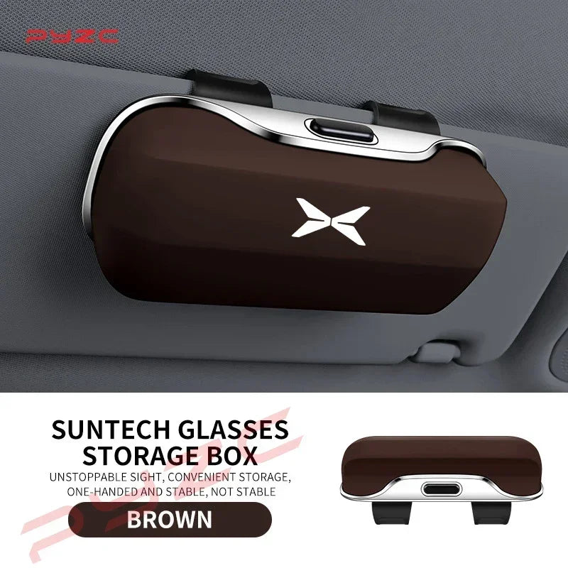 For Xpeng Xiaopeng G9 G6 P5 X9 P9 P7 P7i P8 G3i G3 MONA M03 2025 Accessories Car Visor Sunglasses Glasses Case Clip Box