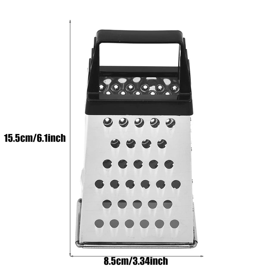 1pc Stainless Steel Four-sided Grater Vertical Vegetable Grater Multifunctional Household Stereo Melon Slicer