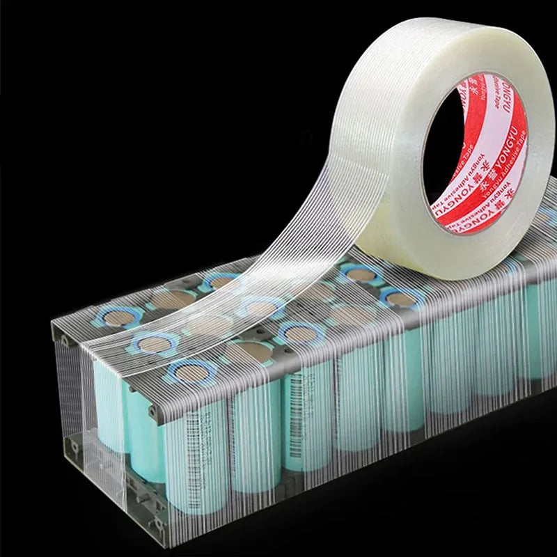 1 piece mesh/stripe fiber tape 10mm-60mm wide 50m long lithium battery mold home appliances bundling and fixing