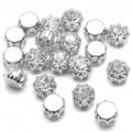 Round Clear Crystal Rhinestone with Hole 8 Claws Flatback DIY Sew On Stone Decoration for Wedding Clothes Bags Garment Ornament