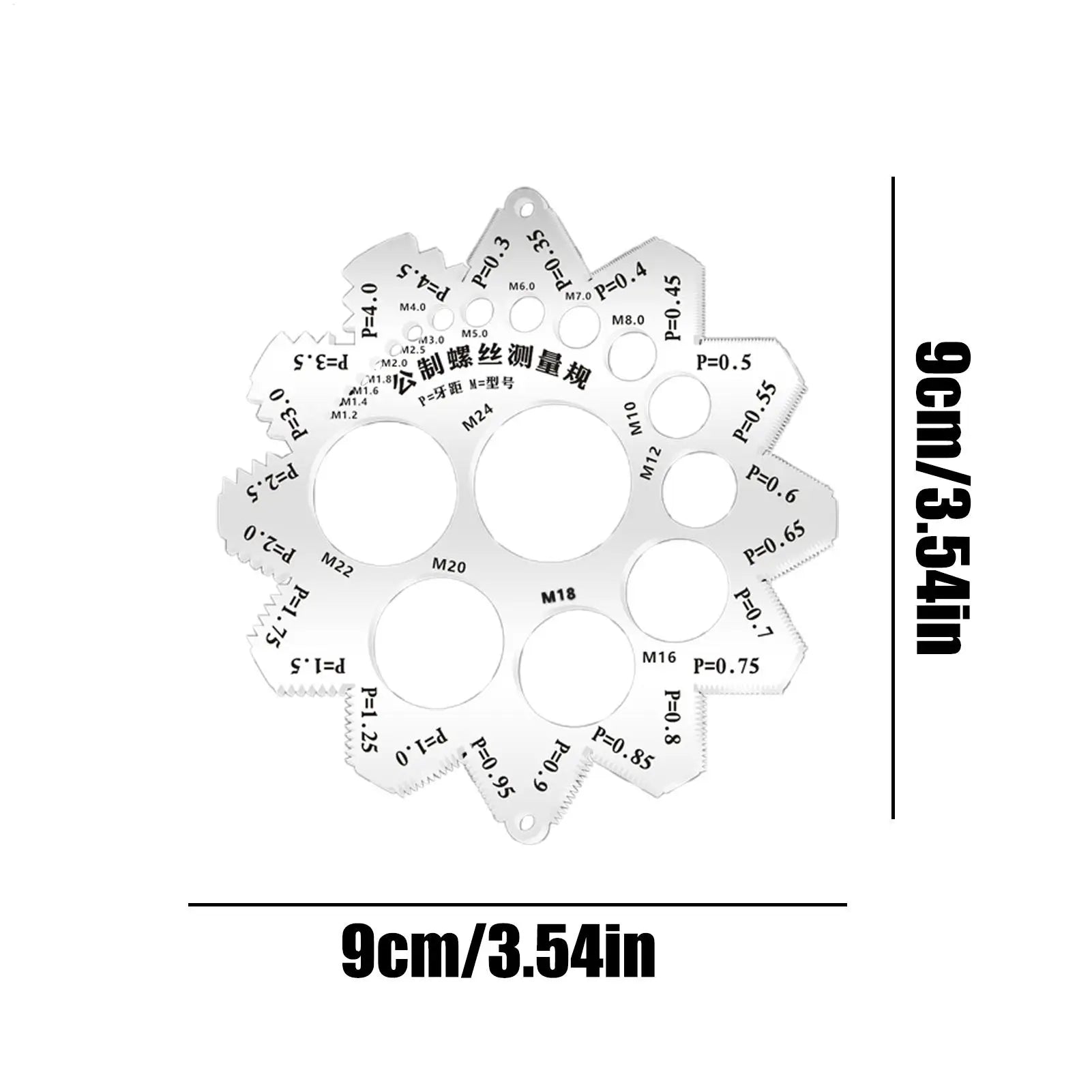 integrated forged thread pitch ruler made of stainless steel deliver precise measurement data for metric imperial us standard