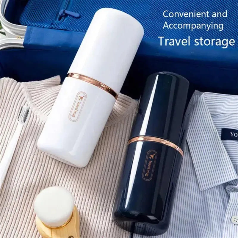 2-in-1 Toothbrush Storage Cup for Home & Travel – Portable Large Capacity Durable Style, Suitable for Electric Toothbrush,