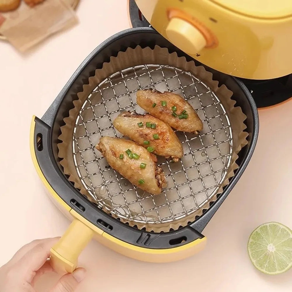 Durable Round Air Fryer Rack Stainless Steel with Foot Grid Grill Stackable Cooling Rack Home Kitchen Oven Steamer Cooker