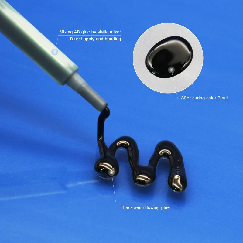 Black Epoxy Adhesive Fast Cured Bathroom Accessories Solar Panel Smart Repair 25g Liquid 2 Component 5 Minutes 2010 AB Glue Rapi
