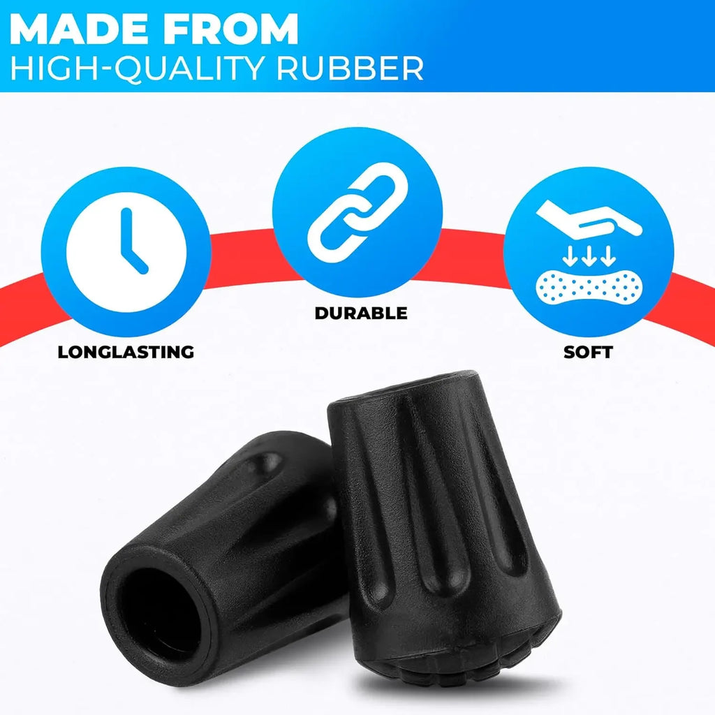 1-5Pcs Universal Trekking Pole Tips Replacement Protectors Walking Stick Tips Rubber Cane Tips Ski Tip Protector Accessories
