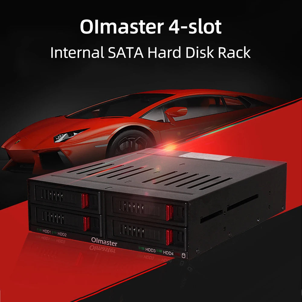 OImaster HE-2006 4-slot Internal Hard Disk Rack Support Four 2.5inch SATA HDD/SSD Easy Installation Plug and Play Hard Disk Rack