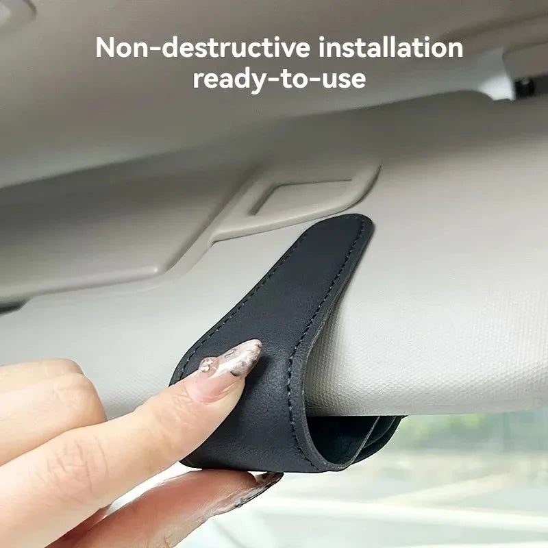 1PCS Cute Car Glasses Clip Car Visor Storage Rack Multifunctional Creative Magnetic  Car Sunglasses Holder Eye Glasses Case