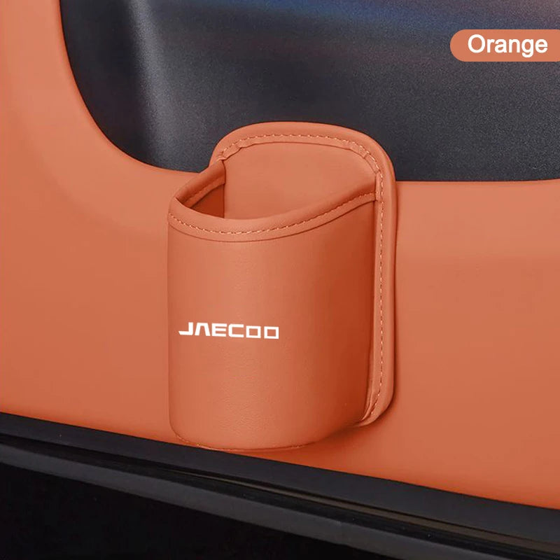 For Jaecoo J7 J8 7 Tiggo 8plus 5Plus 7pro Max Omoda 5 C5 Car Water Cup Stand Rear Seat Drink Rack Leather Water Storage Cup Box