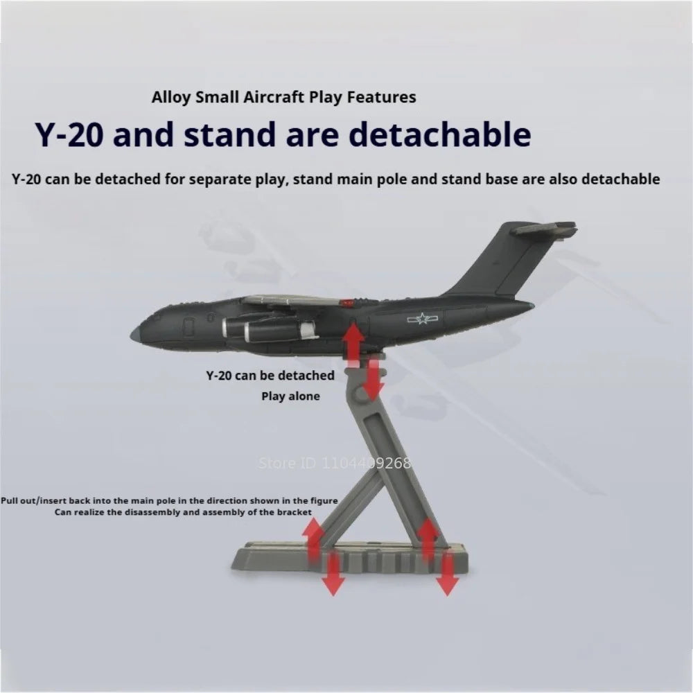 1:500 1:200 Scale Y-20 J-20 Fighter Model Car Toy J-35A FC-31 Movable Parts Realistic Static Design Models for Aerospace Lovers