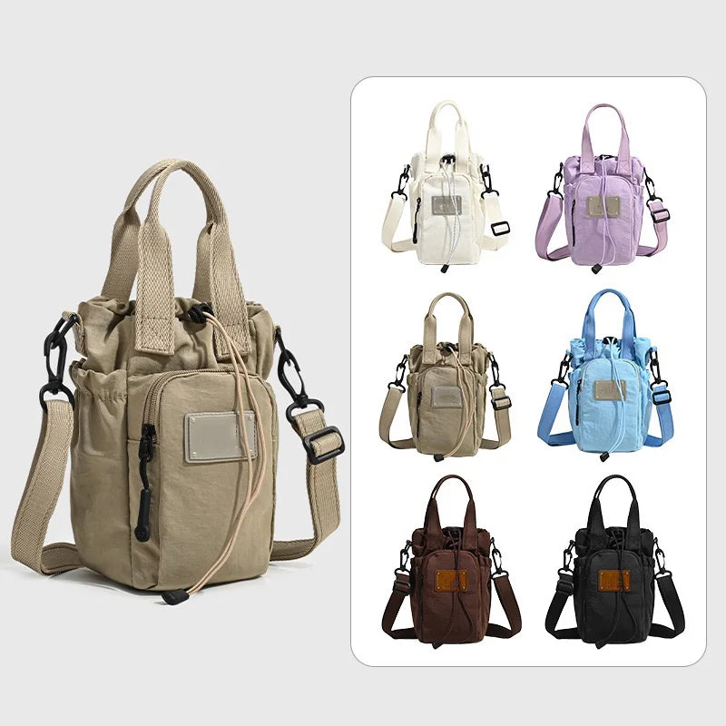Water Bottle Carrier Bag Water-resistant Crossbody Bag Women Versatile Large Capacity Yoga  Running Sports Outdoor Portable Bag
