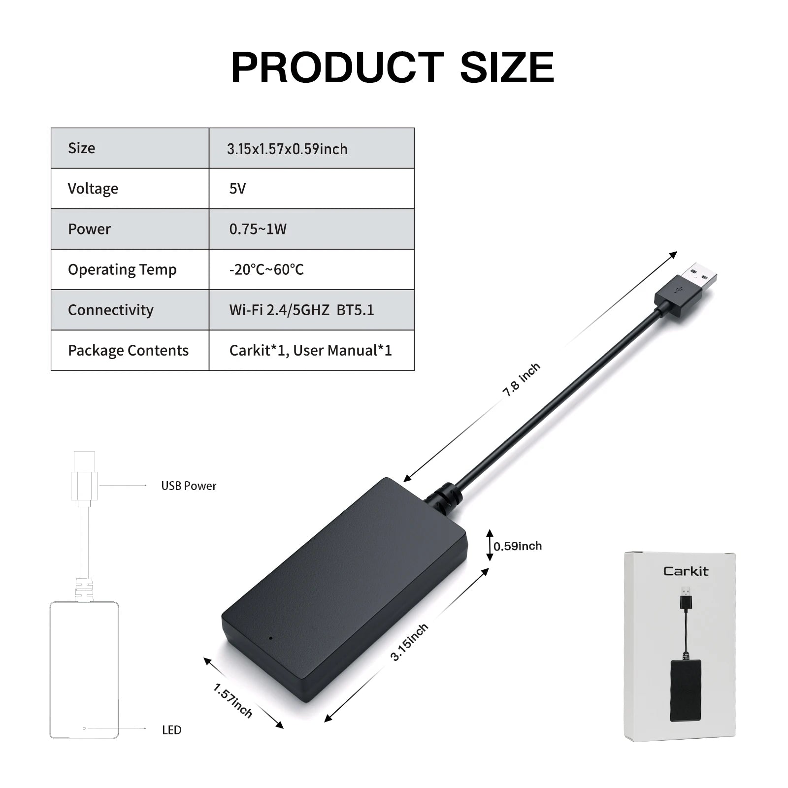 Carbitlink Smartlink Phonelink Easy connect to Wireless CarPlay Android Auto Smart Box car play Hongqi Baic Jetour Geely Chery