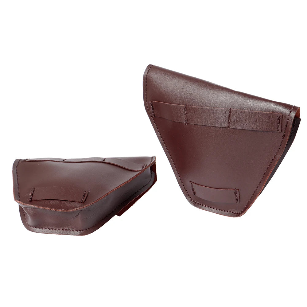 Universal Motorcycle Tool Bag Faux Leather Waterproof Saddlebag Side Pannier Retro Sissybar Pack