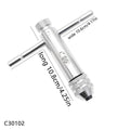 Ratchet T Handle Tap Wrench Machine Screw Thread Milling T-shape Taps Both Way Hand Tap Set Adjustable Manual Tapping for Home U