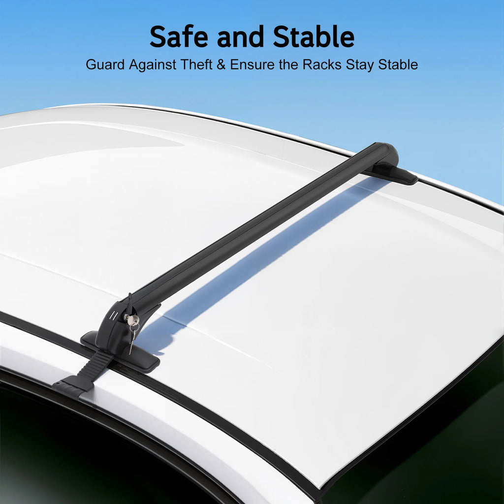 Universal Car Roof Rack with Lock 100cm Aluminum Roof Rack Luggage Carrier Universal Use for 4 or 5 Door Cars