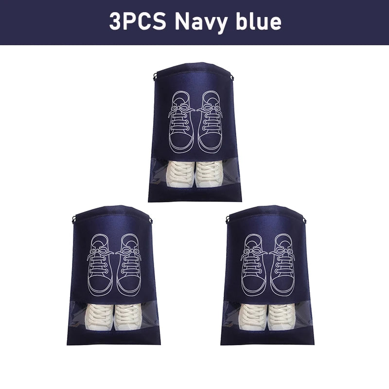 Non-woven Shoes Bag Waterproof Dustproof Travel Bag Portable Tote Drawstring Bag For Shoes Storage Shoes Organizer 2024