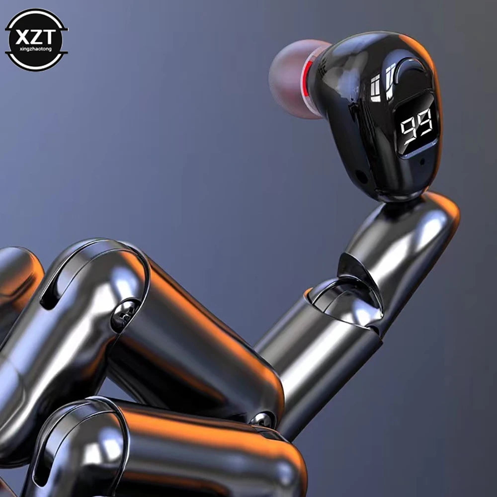 Wireless Bluetooth Headset Digital Display Single In-Ear Earplugs Ultra-long Standby Business Headset HD Call Microphone General