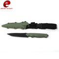 Tactical Combat Knife Model Toy with Rubber Training Sheath Military Birthday Gift CS Cosplay Prop for Enthusiasts