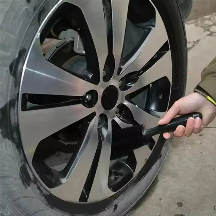 Car Wheel Tire Wash Cleaning Brush Car Rim Scrubber Cleaner Duster Handle Car Tyre Cleaning Detailing Brushes Car Cleaning Tools