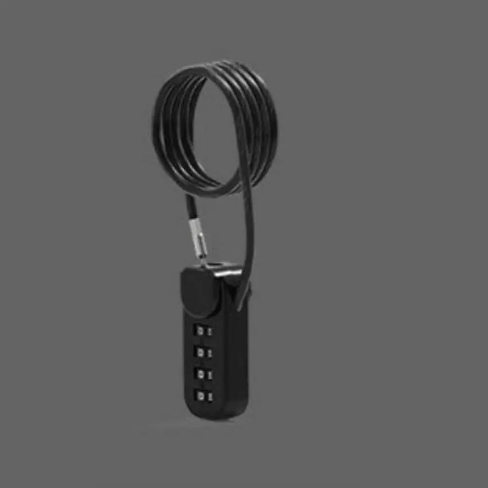 Durable 4 Digit Combination Code Number Lock With Spring Coil Anti-theft Cable Code Lock Wire Rope Password Lock Zipper Bag