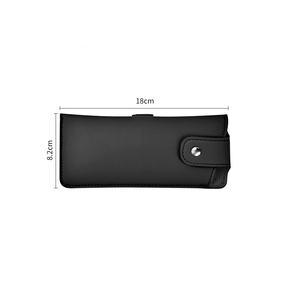 Car Sunglasses Case Creative Magnetic Snap Button Car Sunglasses Holder Sun Visor Storage Clip Multifunctional Box for Auto