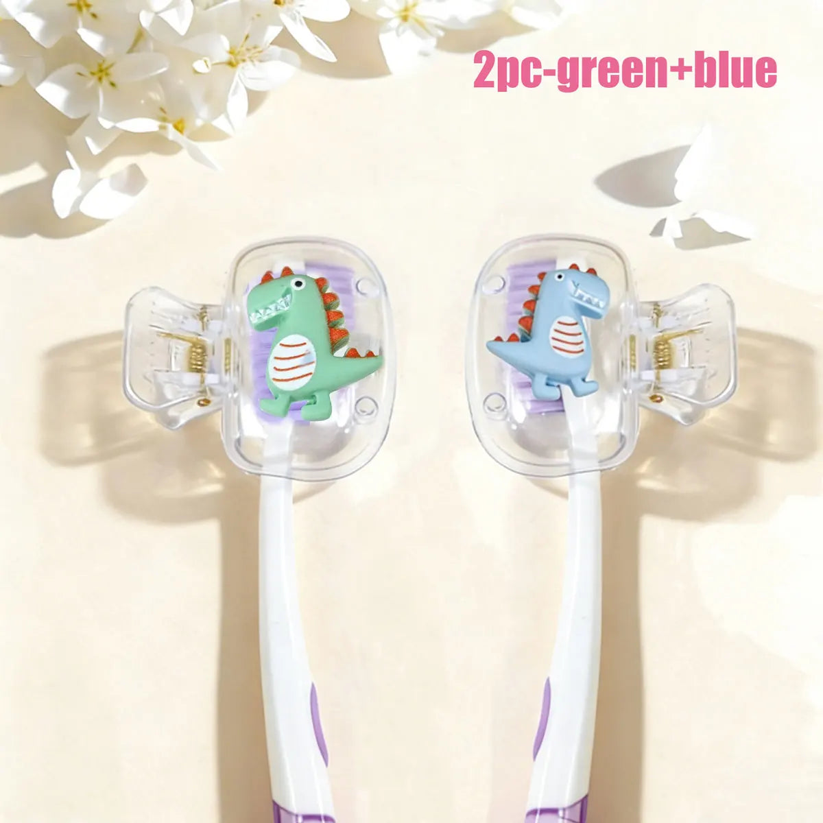 2PC Travel Toothbrush Head Covers Toothbrush Protector Cap Brush Pod Case Protective Portable Plastic Clip For Household Travel