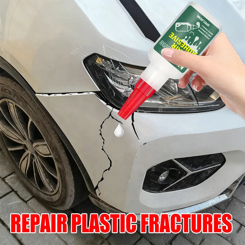 Automotive Plastic Adhesive - Car Bumper Repair, Strong Bond, Flexible, Easy to Apply, Weatherproof, Quick-Drying, 20ml
