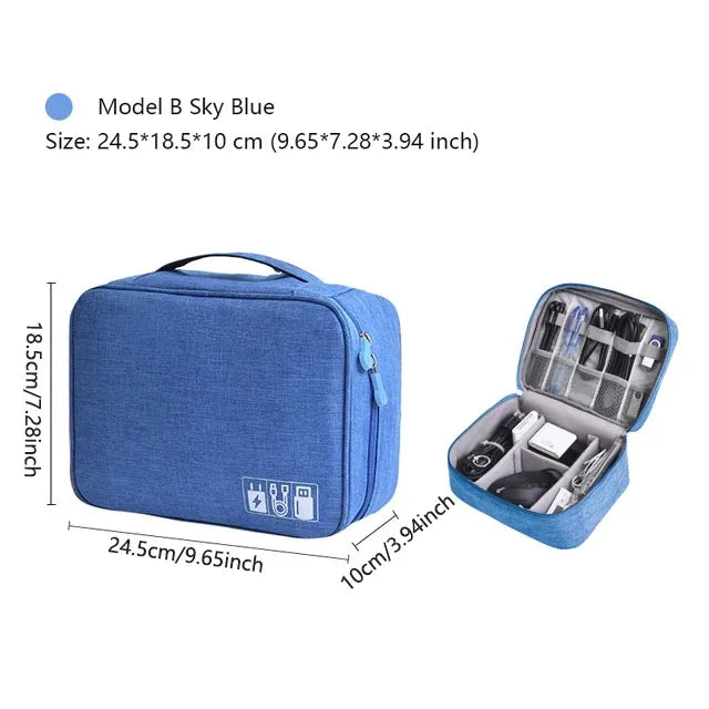 Travel Cable Bag Portable Digital Storage Pouch Waterproof Electronic Accessories Storage Bag Travel Cable Organizer Bags