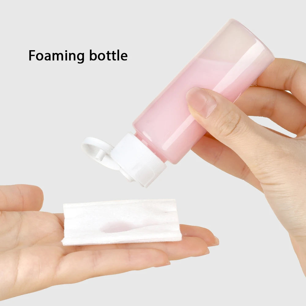 11Pcs Set Refillable Travel Bottles Kit Leak-Proof Portable Clear Travel Cosmetic Containers for Shampoo Lotion Spray Foam Pump