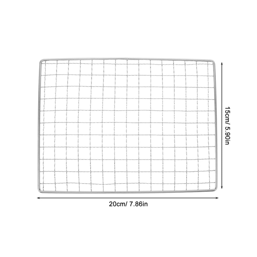 Stainless Steel Grill Mesh Mat Non Stick Bbq Cooking Wire Mesh Net Barbecue Baking Roasting Mat for Outdoor Camping Picnic