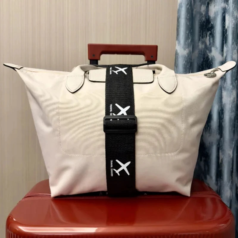 Aircraft Printed Nylon Luggage Fixed Strap With One Pack For Outdoor Travel Luggage Accessories