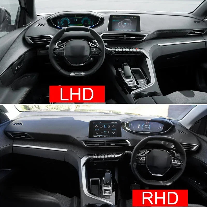 For Peugeot 3008 5008 GT 2016~2025 Hybrid Car Center Console Dashboard Sunshade Anti-UV Carpet Non-slip Mat Interior Accessories