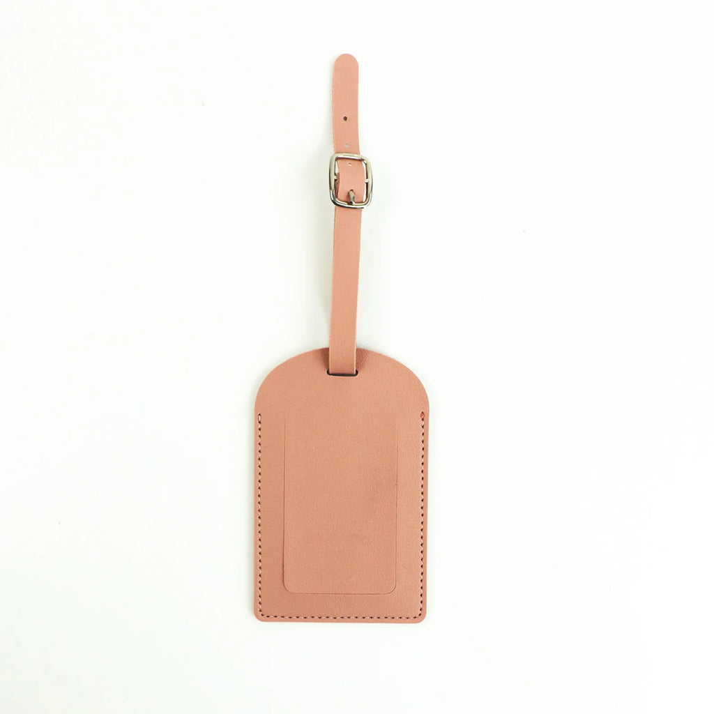 Customized letters smooth PU leather classic ultra-thin travel aviation luggage tag signature luggage label
