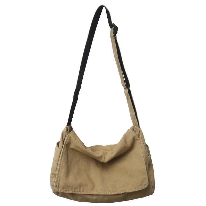 Women's Messenger Bag Vintage Handbag Canvas Teenager Shoulder Tote Bags Casual Handbag Crossbody Bag