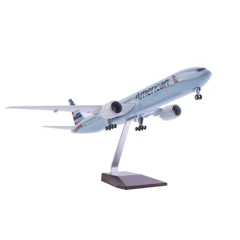 47cm Toys Model Airplane A320 B737 B747 B777 B787 MD-11 American Spirit NWA MD11 Resin Plane With Light Collection