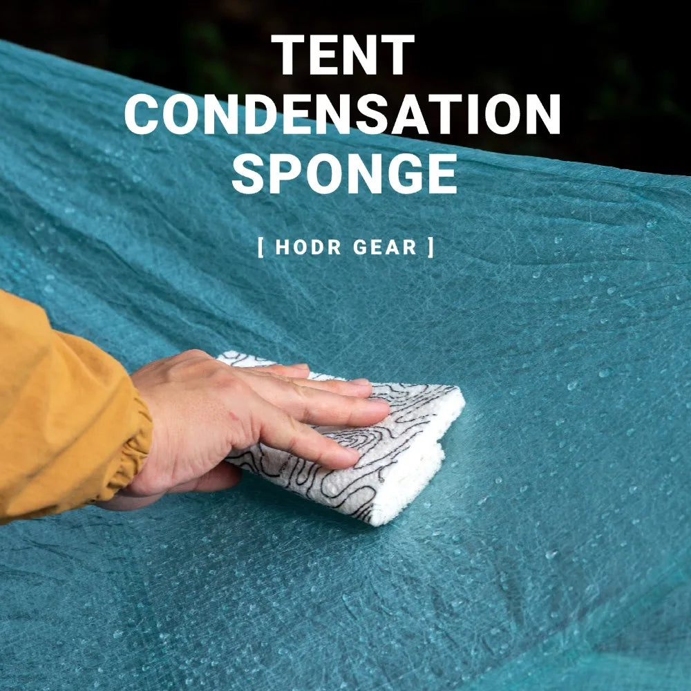 [HODR GEAR] Tent Condensation Sponge – Ultralight 16.7g Cellulose Sponge 15×15cm Wipe Wring Use Again for Tents Tarps Cookware