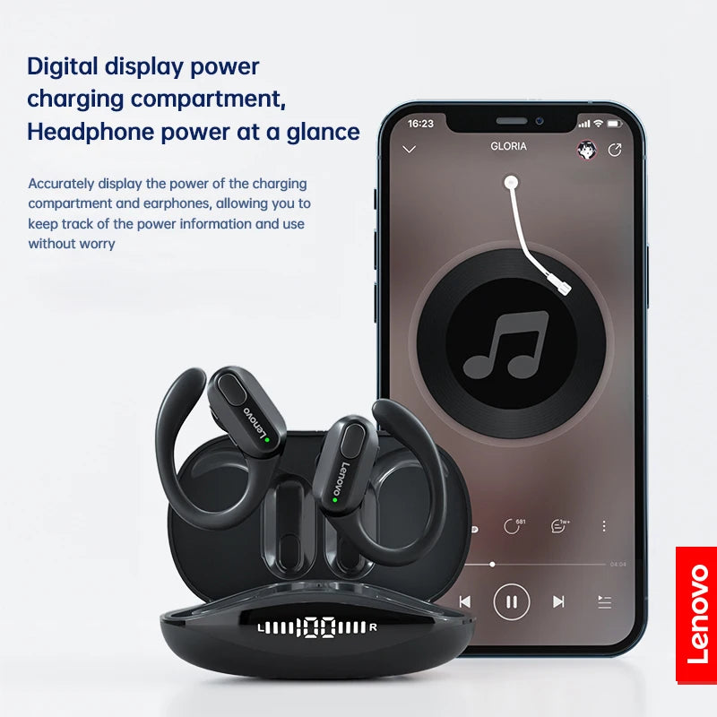 Lenovo XT80 Sports Wireless Earphones with Mics,Button Control, LED Power Display,Hifi Stereo Sound APP AI Translator Headset