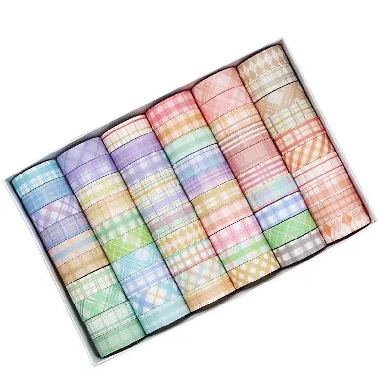 60 PCS/Set Cute Washi Tapes Japanese 1.5cm Adhesive Decorative Masking Tape Scrapbook Stationery Stickers School Supplies