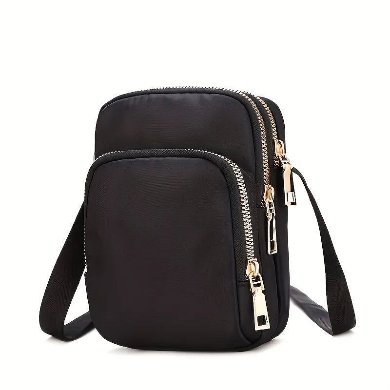 Casual waist bag, single-shoulder bag, casual lightweight crossbody phone case, nylon coin purse, mini bag