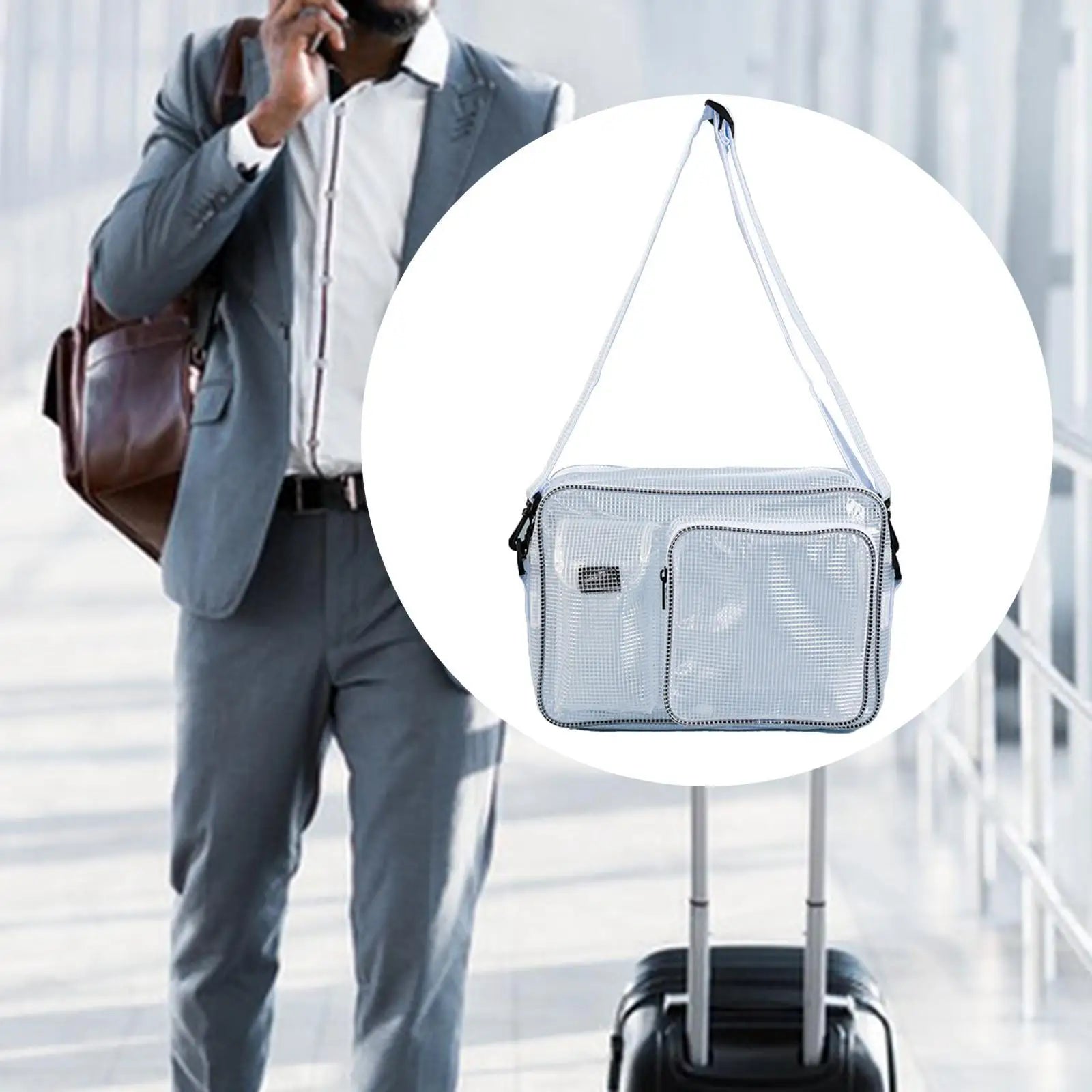 Engineer Bag Convenient Anti Static Water Resistant Versatile PVC Shoulder Bag for Daily Use Business Travel Work Office Outdoor