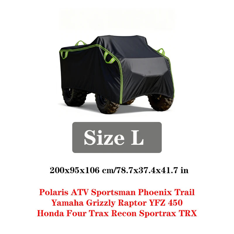 Quad Bike ATV Cover Universal Dust UV Protector for Motorcycle Scooter Kart Motorbike for Polaris Hisun Yamaha Can-Am CFMOTO