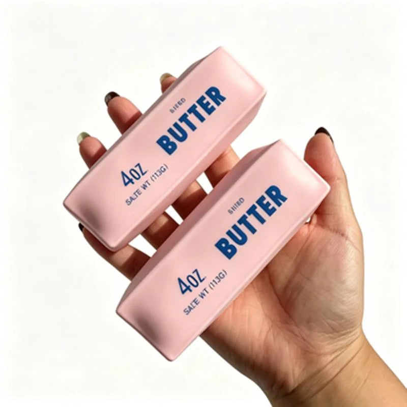 Butter Stick Squishy Stress Ball Fidget Toy Crunchy Squeeze round Blocks Anti-Stress ASMR Hand Relaxation Gift for Stress Relief