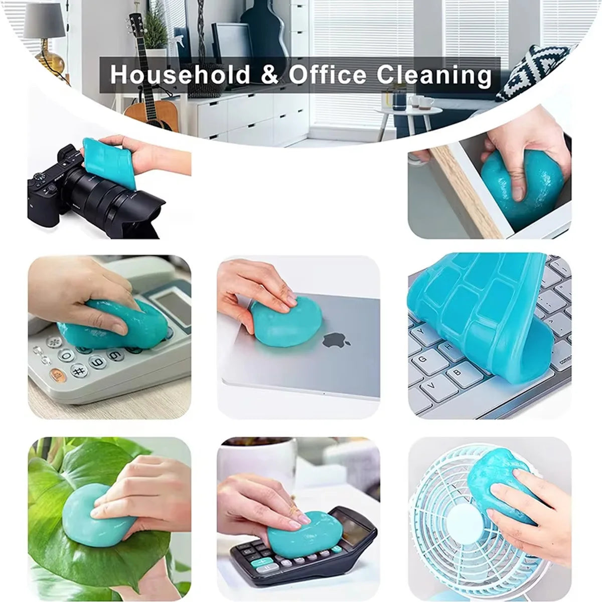1pc General Dust Removal Gel Car Interior Cleaning Magic Clay Household Keyboard Desktop Cleaning Tool Car Accessories