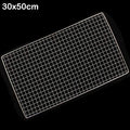 New Stainless Steel Grill Rack Grids Reusable Nonstick BBQ Roasting Rack Rectangular Grill Grate Mesh Pads Oven