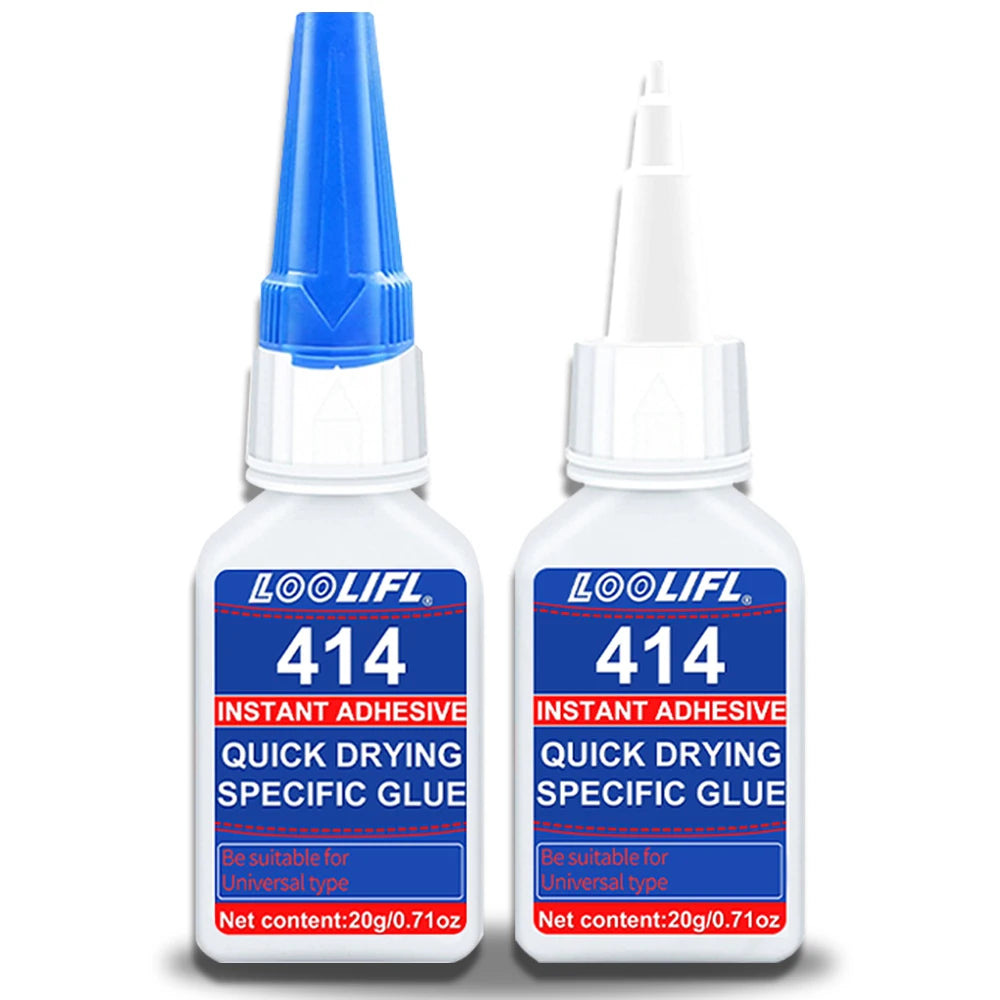 414 Instant Adhesive Quick Drying Super Glue Universal Strong Bond for Plastic Rubber Metal Ceramic Wood Cyanoacrylate Adhesive