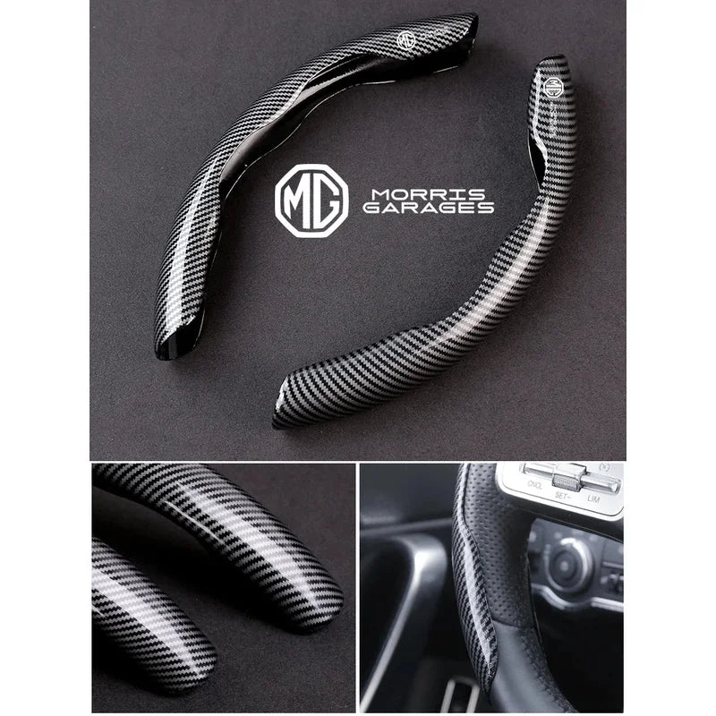 For MG ZS MG5 GS HS GT ZST MG3 MG6 MG7 Hector EZS MG3SW EZS-Pure Pilot Accessories Car Carbon Fiber Texture Steering Wheel Cover