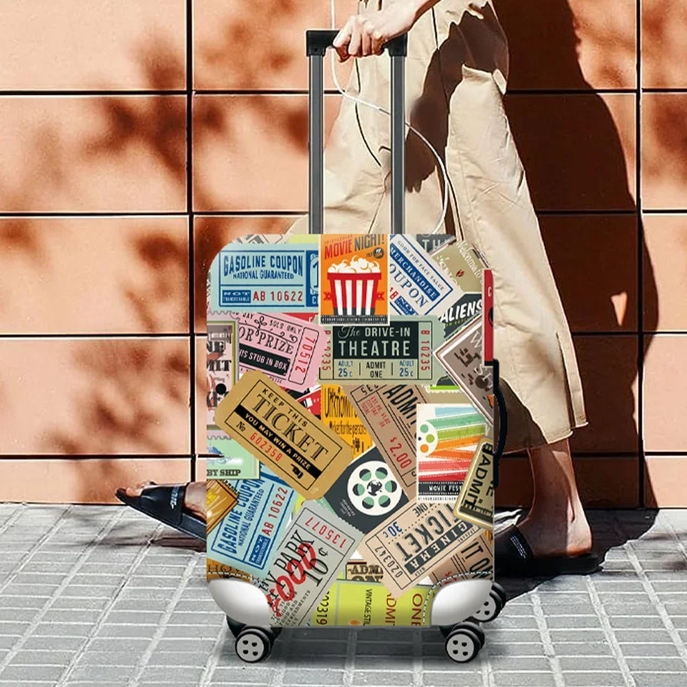 Luggage Cover Luggage Compartment Stretch Fabric Suitcase Protector Baggage Dust Case Cover for18-32 Inch Durable Travel Case