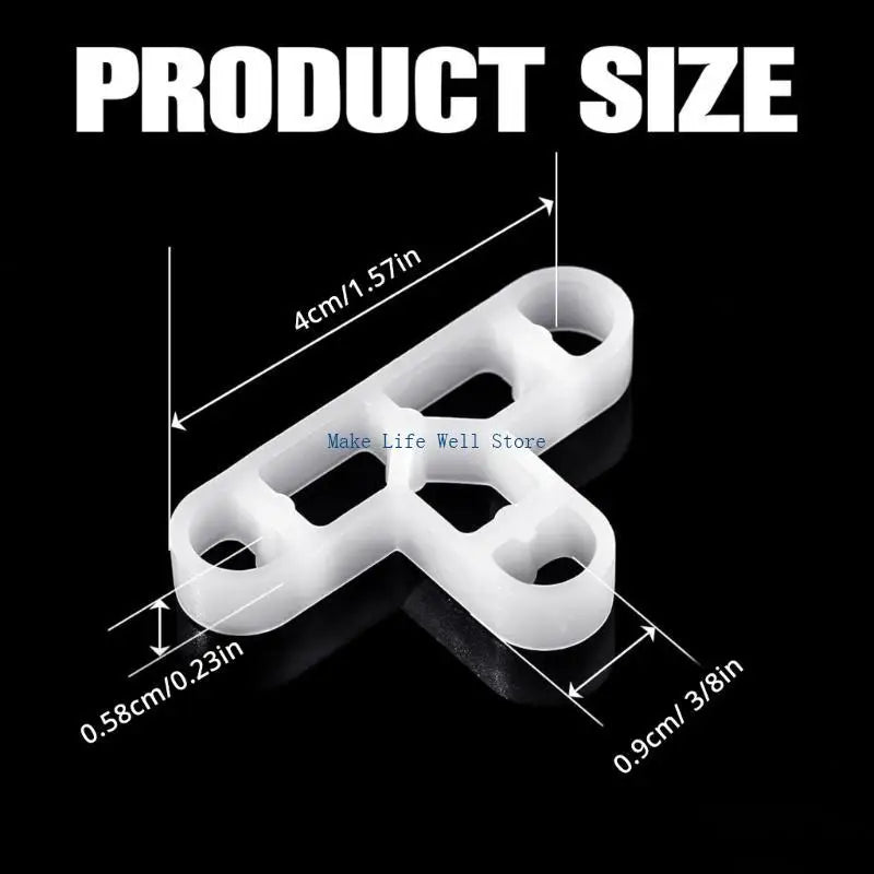 200 Pieces Multipurpose 10mm 3/8 Inch Brick Wall and Deck Board Spacers for Leveling Systems With Clear Designs