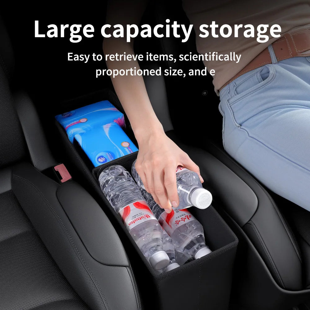YZ Seat Aisle Box Storage Box for 6-seater Tesla Model YL, Second Row Seat Aisle Multi-purpose In-Car Storage Organizer Box