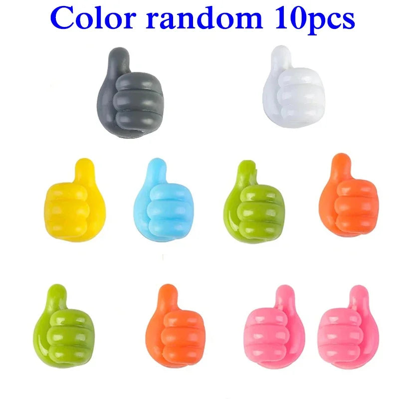 Hand-shaped Rubber Holder Glasses Cable Power Cord Charging Line Self Adhesive Mini Hook Car Storag Organizer Gadget Decorations